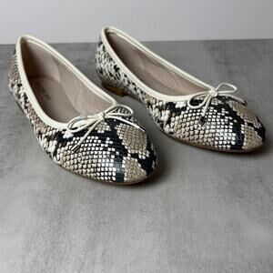 Gianni Bini Mariete Snake Print Leather Ballet Flats Airlift Women 6M NWT